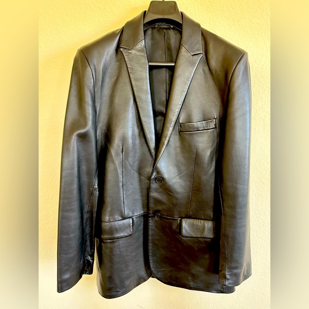 Material London gorgeous genuine leather jacket for men.
